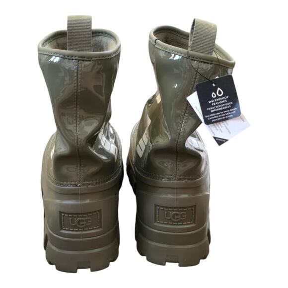 UGG BURNT OLIVE CLASSIC BRELLAH MINI WATERPROOF RAIN BOOTS Women's Size 9 New - Picture 5 of 11